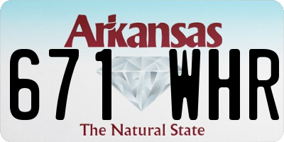 AR license plate 671WHR