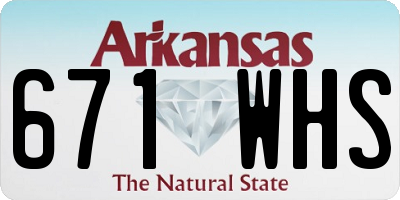 AR license plate 671WHS
