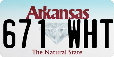 AR license plate 671WHT