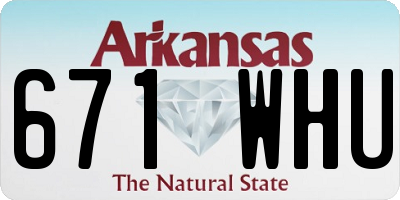 AR license plate 671WHU