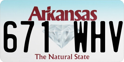 AR license plate 671WHV
