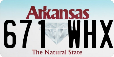AR license plate 671WHX