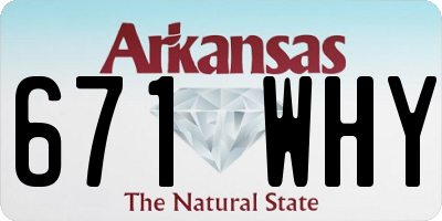 AR license plate 671WHY
