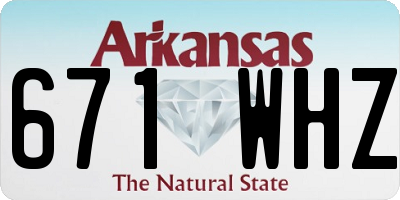 AR license plate 671WHZ