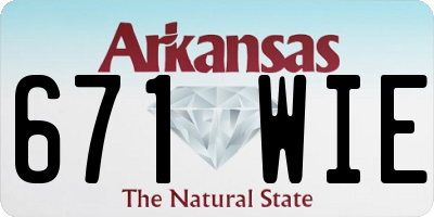 AR license plate 671WIE