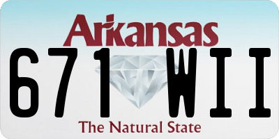 AR license plate 671WII