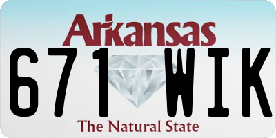 AR license plate 671WIK