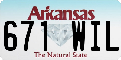 AR license plate 671WIL