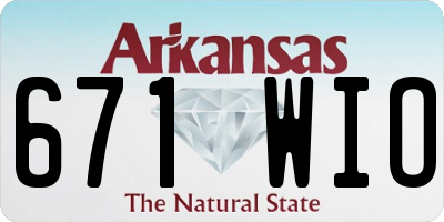 AR license plate 671WIO