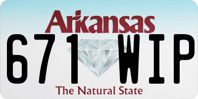 AR license plate 671WIP