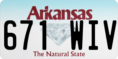 AR license plate 671WIV