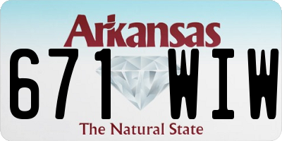 AR license plate 671WIW