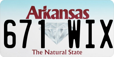 AR license plate 671WIX