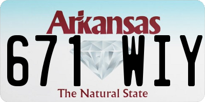 AR license plate 671WIY