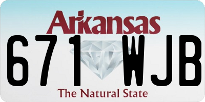 AR license plate 671WJB