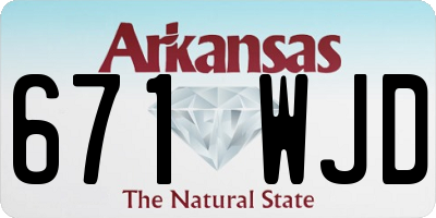 AR license plate 671WJD