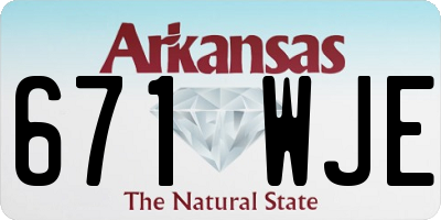 AR license plate 671WJE