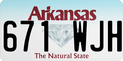 AR license plate 671WJH
