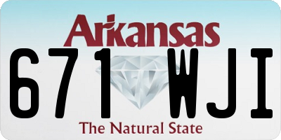 AR license plate 671WJI