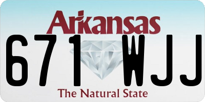 AR license plate 671WJJ