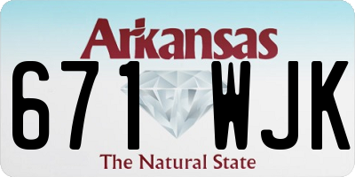 AR license plate 671WJK