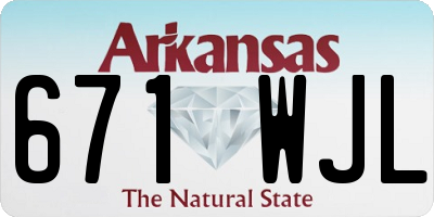 AR license plate 671WJL