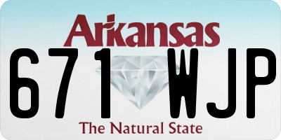 AR license plate 671WJP