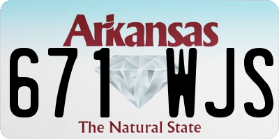 AR license plate 671WJS