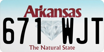 AR license plate 671WJT