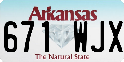 AR license plate 671WJX