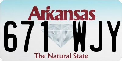 AR license plate 671WJY