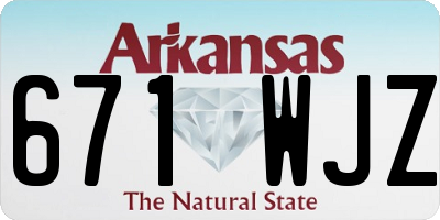 AR license plate 671WJZ