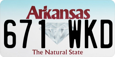 AR license plate 671WKD