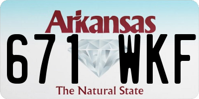 AR license plate 671WKF