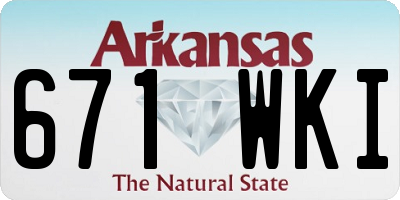 AR license plate 671WKI