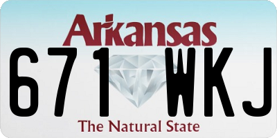 AR license plate 671WKJ