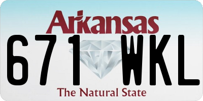 AR license plate 671WKL