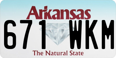 AR license plate 671WKM