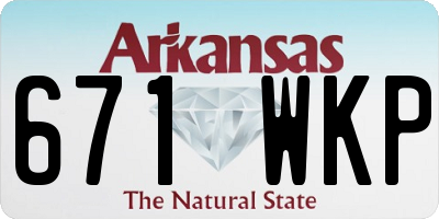 AR license plate 671WKP