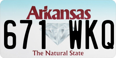 AR license plate 671WKQ
