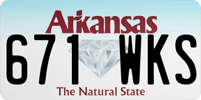 AR license plate 671WKS