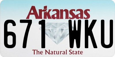 AR license plate 671WKU