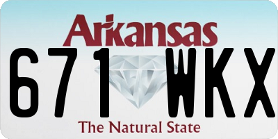 AR license plate 671WKX
