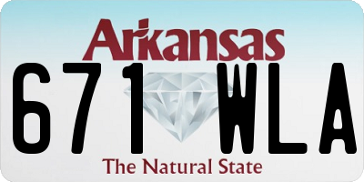 AR license plate 671WLA