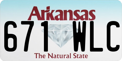 AR license plate 671WLC