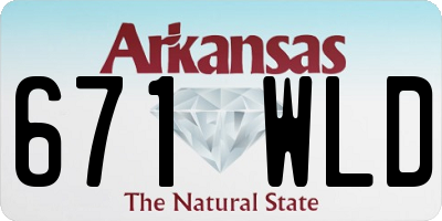 AR license plate 671WLD