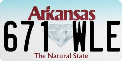 AR license plate 671WLE
