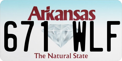 AR license plate 671WLF