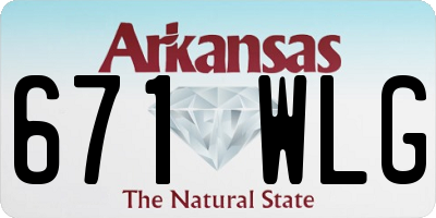 AR license plate 671WLG