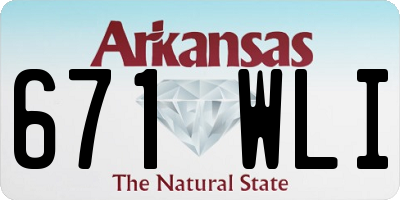 AR license plate 671WLI